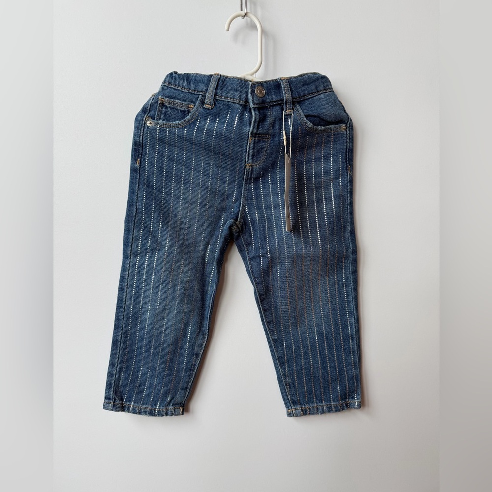 Zara Kids Striped Blue Jeans